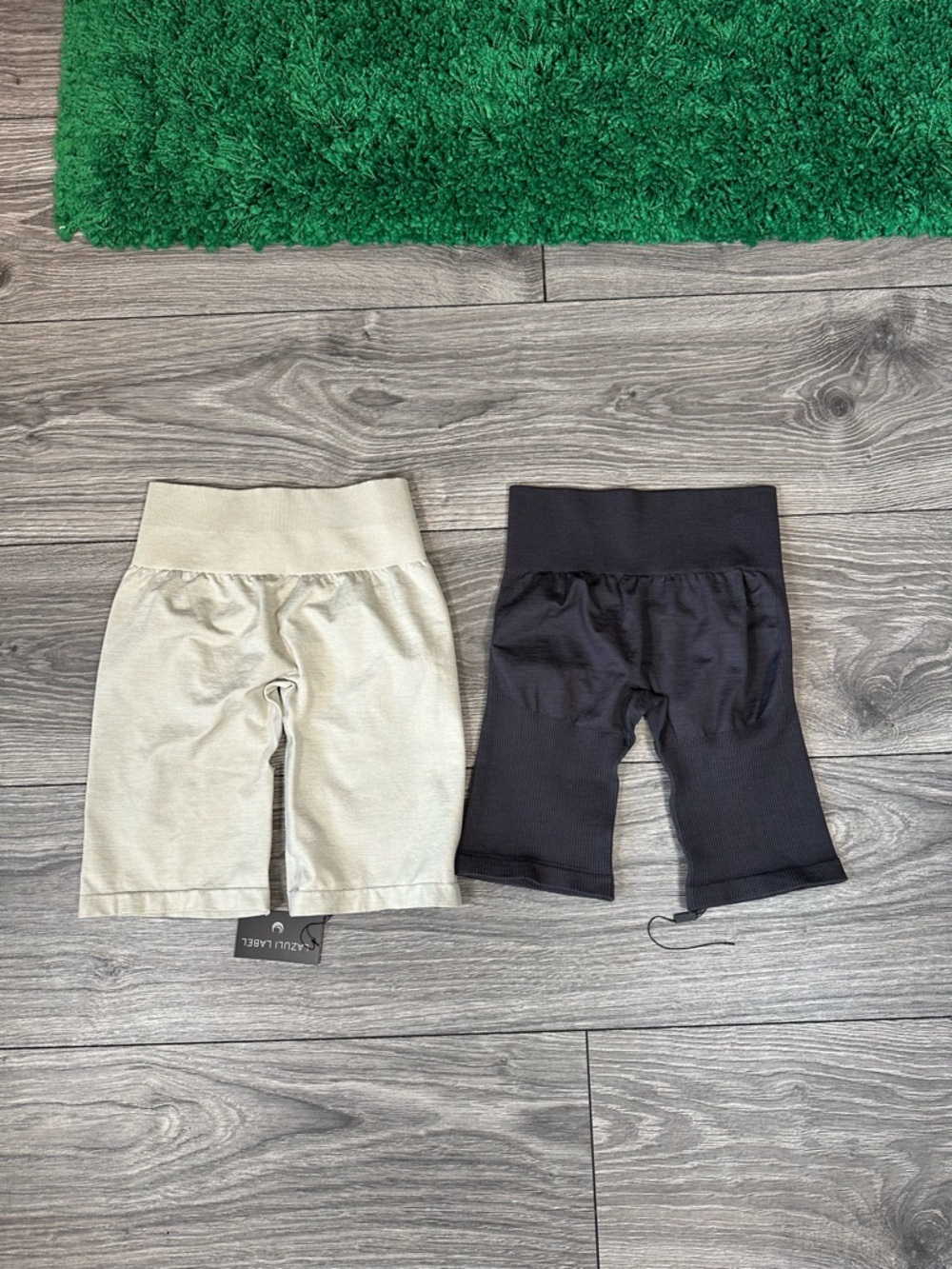 Lazuli Label High Waisted Seamless and Ribbed Scrunch Shorts Bundle